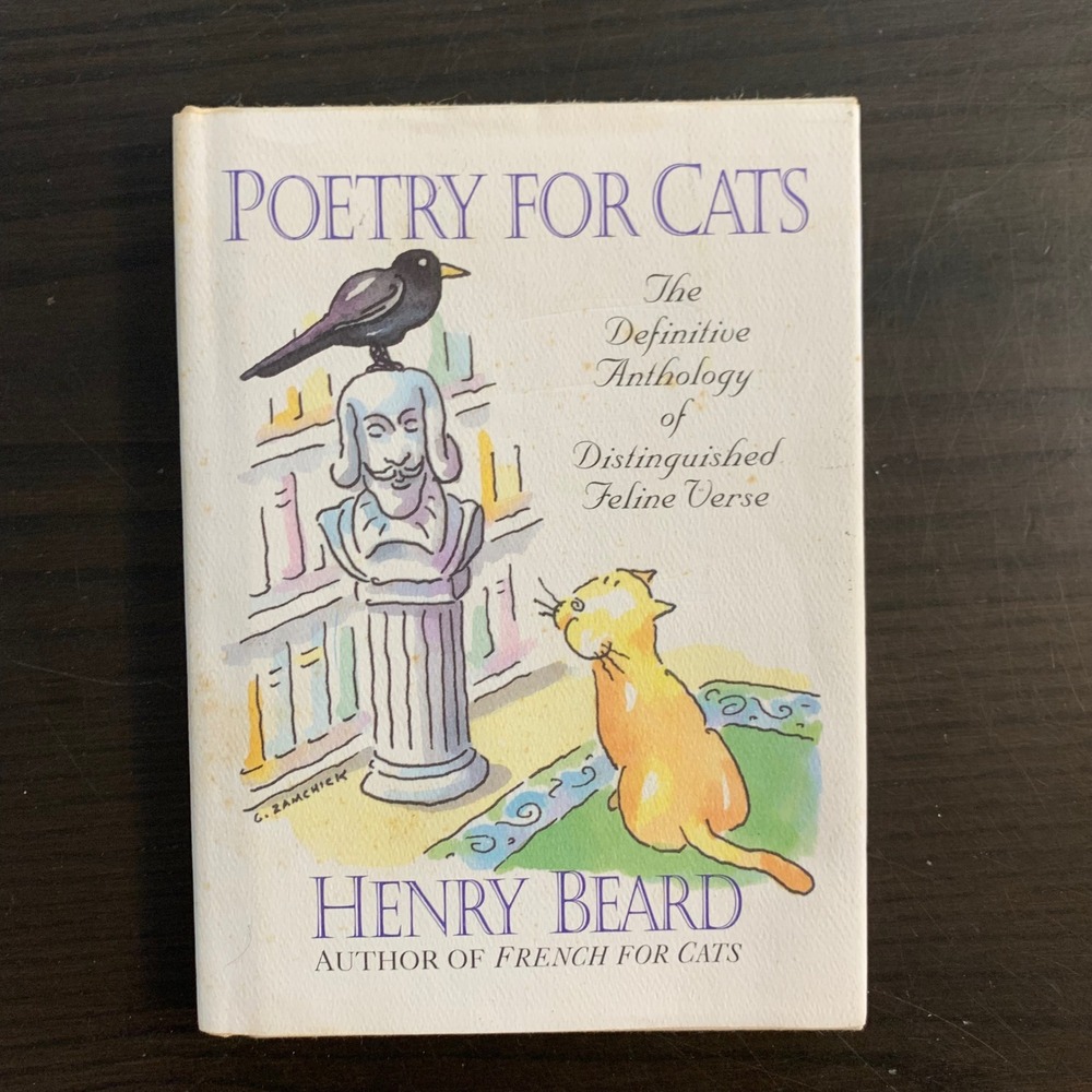 Poetry for Cats Henry Beard 1994 Hardcover Anthology Feline Verse Humor‎ Foxing